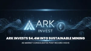 ARK Invests $4.4M into Sustainable Mining as Market Consolidates Post Record Highs