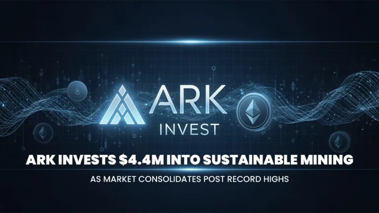 ARK Invests $4.4M into Sustainable Mining as Market Consolidates Post Record Highs