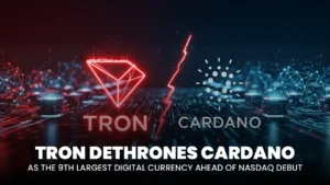 TRON Celebrates Nasdaq Debut, Dethrones Cardano as the 9th Largest Digital Currency