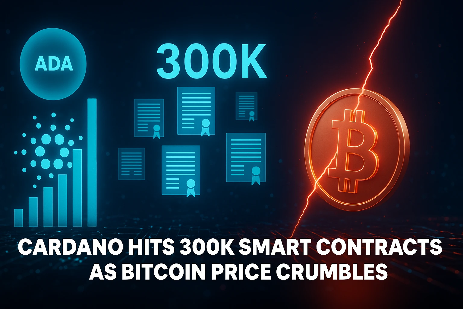 Cardano Hits 300K Smart Contracts as Bitcoin Crumbles Under Market Pressure