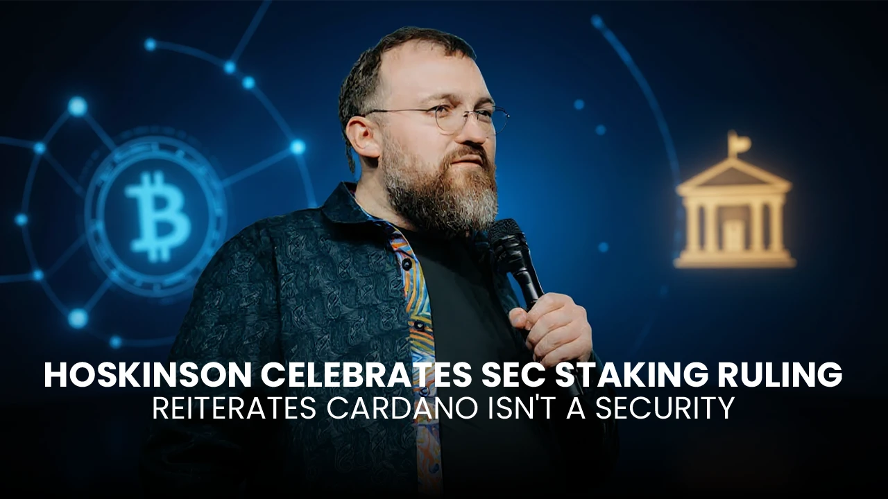 Hoskinson Celebrates Historic SEC Staking Ruling, Reiterates ADA Staking Isn’t a Security