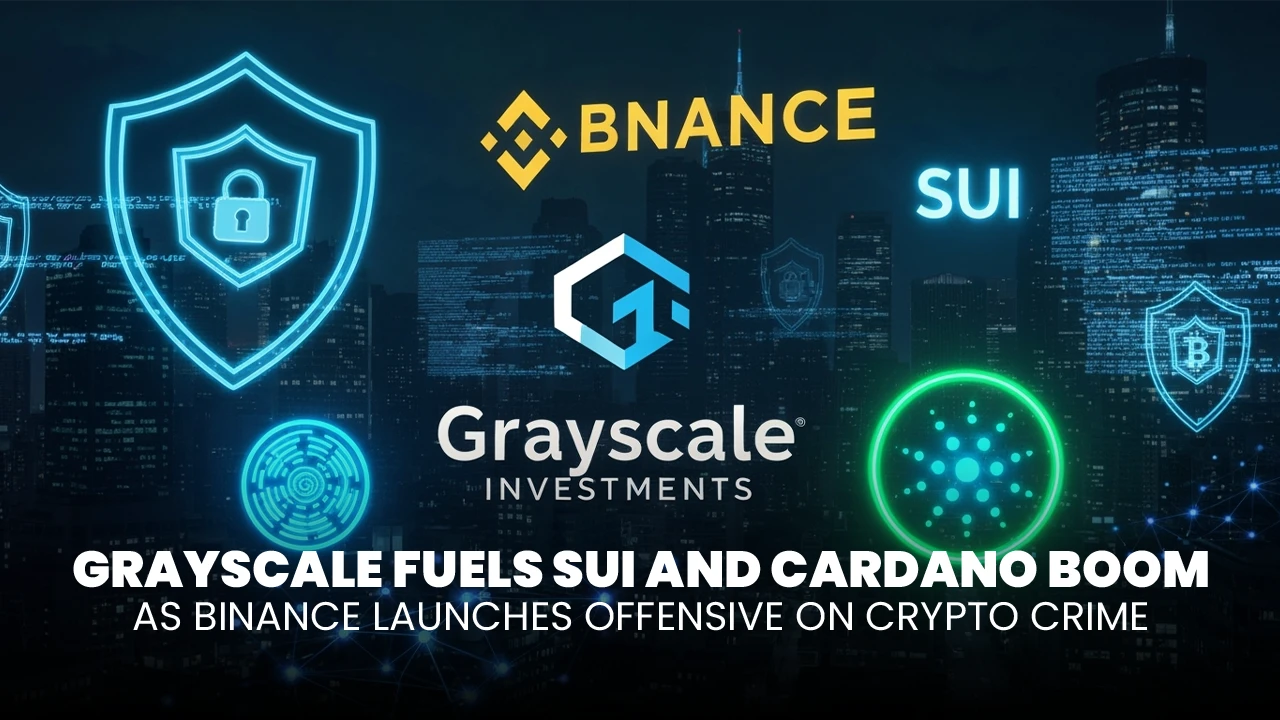 Grayscale Fuels SUI and Cardano Boom as Binance Launches Offensive on Crypto Crime