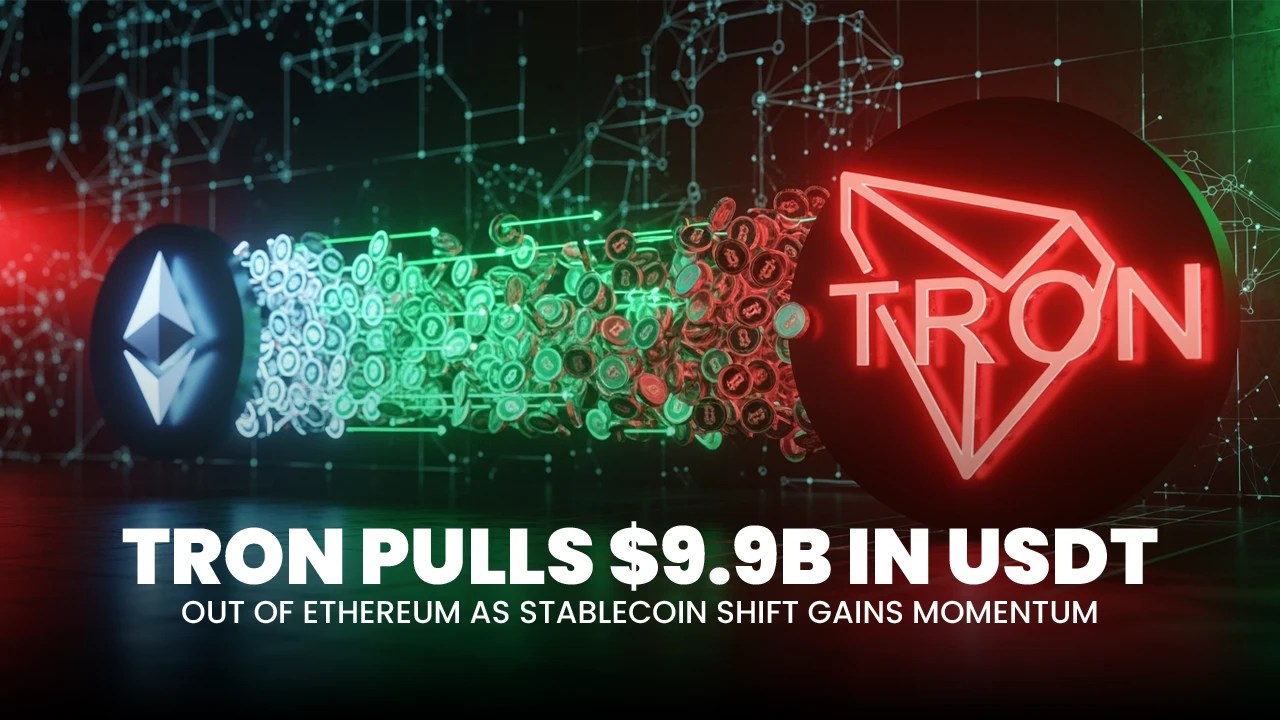 TRON Pulls $9.9B in USDT Out of Ethereum as Stablecoin Shift Gains Momentum