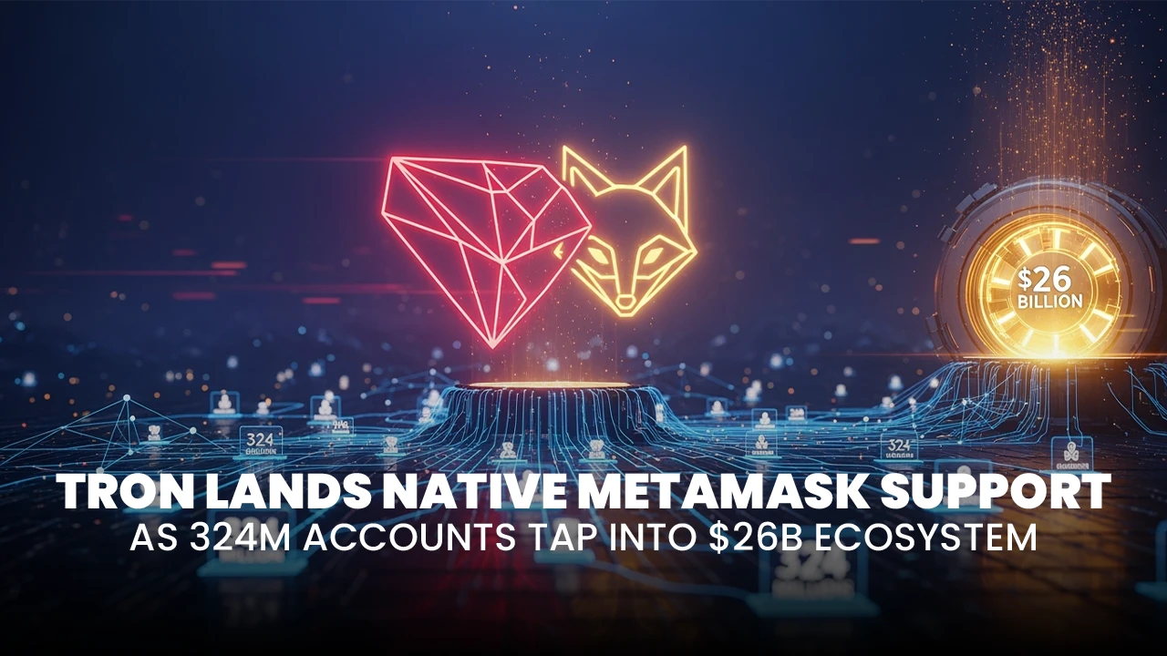TRON Lands Native MetaMask Support as 324M Accounts Tap Into $26B Ecosystem