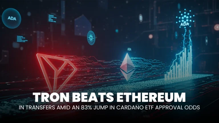 TRON Beats Ethereum in Transfers Amid an 83% Jump in Cardano ETF Approval Odds