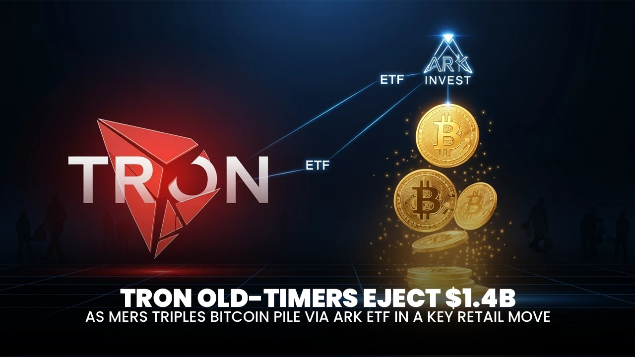 TRON Old-Timers Eject $1.4B as MERS Triples Bitcoin Pile via ARK ETF in a Key Retail Move