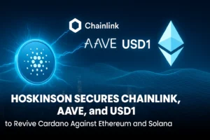 Cardano’s Hoskinson Secures Chainlink, Aave and USD1 to Revive ADA Against Ethereum and Solana