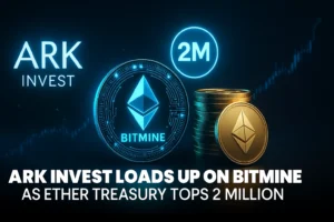 ARK Invest Loads Up on BitMine as Ether Treasury Tops 2M, Robinhood Trim Shows Clear Rotation