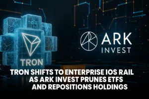 TRON Shifts to Enterprise iOS Rail as ARK Invest Prunes ETFs and Repositions Holdings