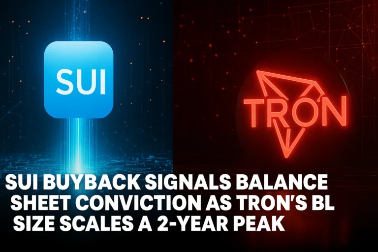 Sui Buyback Signals Balance Sheet Conviction as Tron’s Block Size Scales a 2-Year Peak