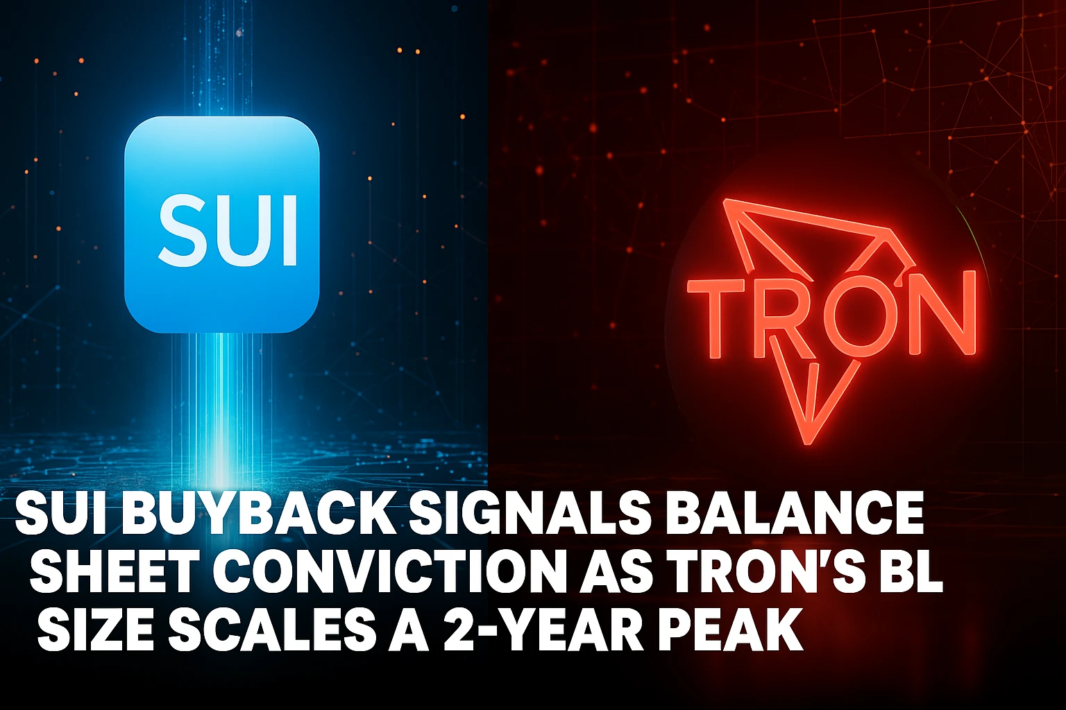 Sui Buyback Signals Balance Sheet Conviction as Tron’s Block Size Scales a 2-Year Peak