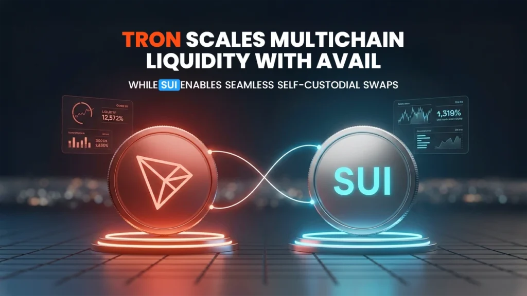 TRON Scales Multichain Liquidity with Avail, while Sui Enables Seamless Self-Custodial Swaps